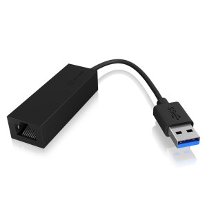 ICY BOX IB-AC501a Adattatore da USB 3.0 (tipo A) a Gigabit Ethernet, nero