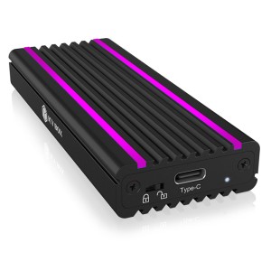 ICY BOX IB-1824ML-C31 USB Typ-C Gehäuse für M.2 NVMe SSD - RGB