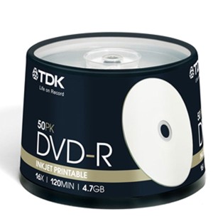 TDK DVD-R DRUCKBARE 50 TEMAXIA