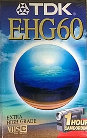TDK E-HG60, VHS-C Videocasete de 60 minutos.