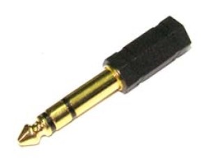 ADAPTER 6.3mm² STEREO / 3.5mm² STEREO Buchse GOLDEN AU1303 UNI