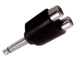 ULTIMAX ADAPTOR 6.3mm² MONO / 2XRCA ΘΗΛΥΚΟ AU1520 UNI