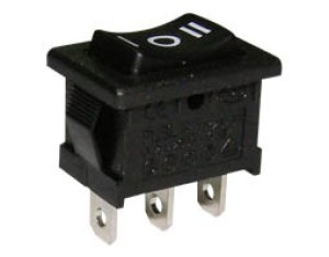 SWITCH SWITCH (ROCKER) MINI WITHOUT LAMPS ON-OFF-ON 6A / 250V 3P RL3-113 BLACK YNX