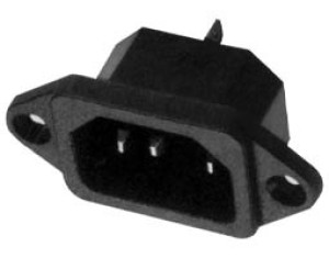 CONECTOR CA ULTIMAX TORNILLO MACHO PANTALLA 3P 10A / 250V ST-A01-002L (AC-7050) BEJ