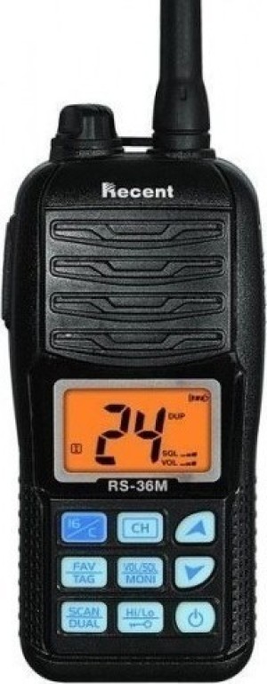 Transceptor portátil marino RS-36M VHF reciente, resistente al agua