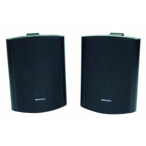 Lautsprecherpaar 6.5 80W SPS-600B schwarzer Kunststoff mit verstellbaren Wandhalterungen