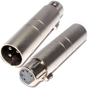 XLR 3PIN MACHO EN XLR 5PIN HEMBRA