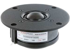 ScanSpeak D2905 / 970000 Textile Dome Tweeter 104 mm 225 Watt 89,5 db 6Ω