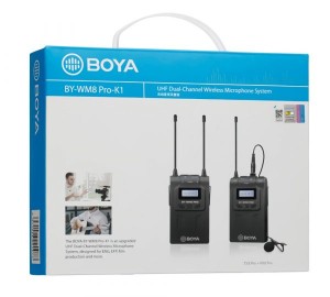BOYA BY-WM8 PRO-K1 WIRELESS MIC UHF WIRELESS MIC 1+1
