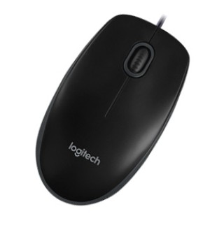 Ratón Con Cable Logitech B100 Óptico USB Negro