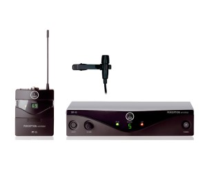 AKG WMS 45 PRESENTER Sistema da cintura wireless con microfono a condensatore risvolto