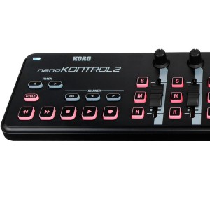 Controlador KORG NANOKONTROL 2 USB Midi, 8 deslizadores 24 teclas, en color negro