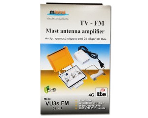 Mistral VU3s-FM 0214 Ενισχυτής Κεραίας VHF-UHF & FM, 32dB