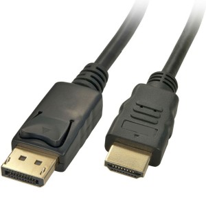 POWERTECH CAB-DP019 Displayport-Kabel 20-Pin (M) in HDMI (M) 2m