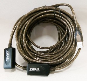 POWERTECH CAB-U054 USB 2.0 macho - hembra cable de 15 m con amplificador