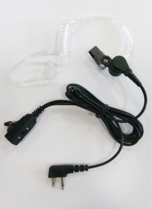 Talkline TA-1702-LMD Silikonmikrofon mit PTT-Taste & transparentem Spiral-Ohrschlauch 2-Pin Midland