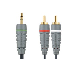 Bandridge BAL3401 Mini Jack Audio Cable in 2 RCA 1m