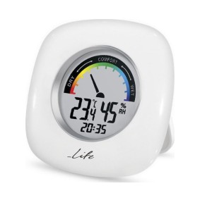 Termómetro e higrómetro digital para interiores LIFE WES-103 con reloj