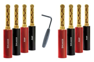 AudioQuest SureGrip-100 BFA-Bananas GOLD Eπίχρυσοι Ακροδέκτες Καλωδίου Ηχείων 8τεμ