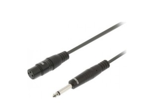 Sweex SWOP15120E Cable XLR hembra - 6.3 mm macho 5 m