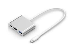 Powertech CAB-UC004 Convertidor de USB 3.0 tipo C a USB 3.0 y HDMI