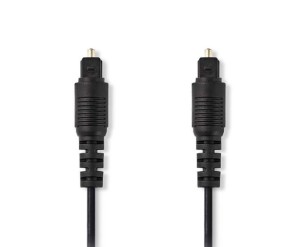 Nedis CAGP25000BK20 Cable Fibra Óptica Toslink macho - Toslink macho. Longitud 2m