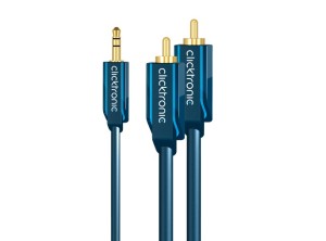 Clicktronic 70469 Audiokabel Miniklinke 3.5 mm Stecker in 2 Cinch-Nr. 5m