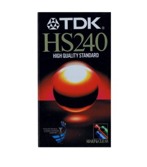 TDK HS240 Casete de grabación de video VHS 240min PAL / SECAM E-240 / 343m Pieza