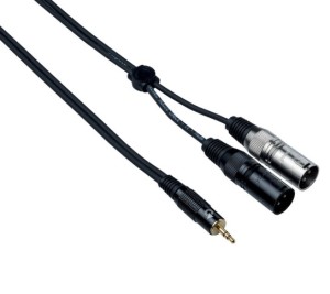 BESPECO EAYMS2MX300 Καλώδιο Mini Jack stereo Σε 2 XLR male 3m