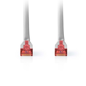 NEDIS CCGL85220GY100  Καλώδιο δικτύου CAT 6, S/FTP, 10m σε γκρι χρώμα.