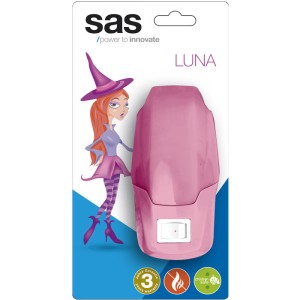 SAS 100-15-135 NIGHT LIGHT LED PINK WITH SWITCH