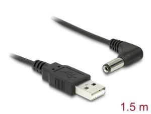 Delock 83578 Καλώδιο Τροφοδοσίας USB-A σε DC 5.5x2.1mm 5V 1.5m 90°