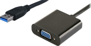 Powertech Μετατροπέας USB-A male σε VGA female Black 1τμχ PTH-021