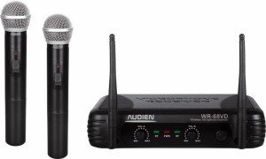 Audien WR-68VD-B Set di 2 microfoni palmari dinamici VHF wireless