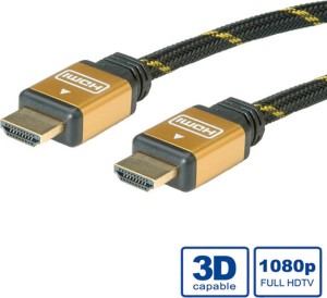 Cable HDMI de alta velocidad Roline GOLD + Ethernet M / M 15m - 11.04.5508