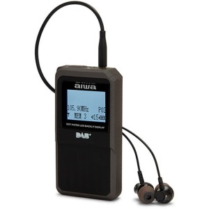 RADIO DIGITALE TASCABILE AIWA CON DAB+ E AURICOLARI NERA RD-20DAB/BK