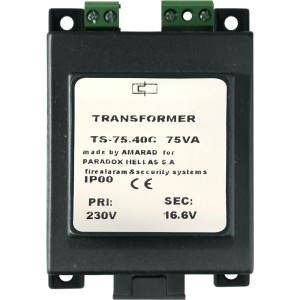 Μετασχηματιστής 16.6V 75W για Συστήματα Συναγερμού Μ/Τ 16.6V75W Μετασχηματιστής 16.6V75W