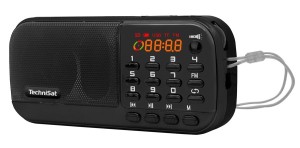 TECHNISAT Tragbares Radio & Lautsprecher LXRA1 mit Taschenlampe, USB/TF/AUX, Schwarz