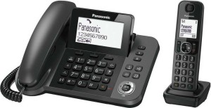 Σταθερό Ψηφιακό Τηλέφωνο Panasonic KX-TGF310EXM Μαύρο + Ασύρματο Ψηφιακό Τηλέφωνο με Υποδοχή Hands-Free στο Ασύρματο