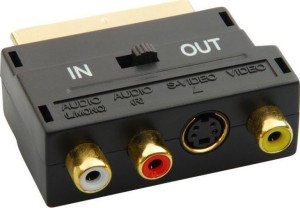 Powertech, ADA-S001, Scart male - S-Video / 3x RCA female