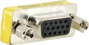 Powertech, CAB-G005, Adapter VGA 15pin (F) to VGA 15pin (F)