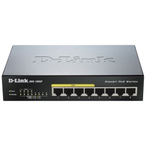 D-LINK DGS-1008P POE UNMANAGED GIGABIT ETHERNET 8-PORT-SWITCH (DESKTOP)