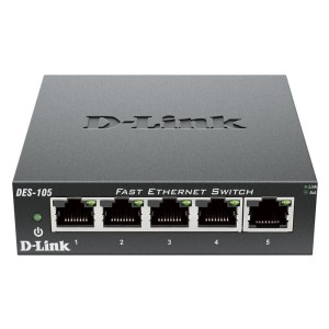 D-LINK DES-105 5-PORT FAST ETHERNET UNMANAGED DESKTOP SWITCH