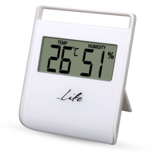 LIFE FLEXY Thermometer mit Hygrometer, Weiß