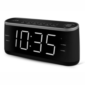 LIFE RAC-003 RADIO ALARM CLOCK WITH LED DISPLAY,BLACK