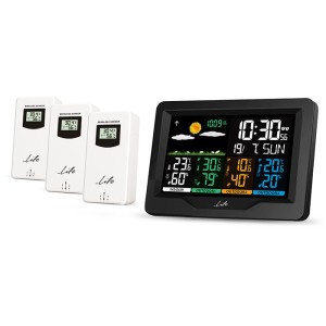 STAZIONE METEO LIFE CONTINENTAL QUAD DISPLAY CON 3 SENSORI DA ESTERNO