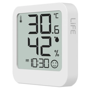 LIFE CONTEMPO WEIßES THERMOMETER und HYRGOMETER