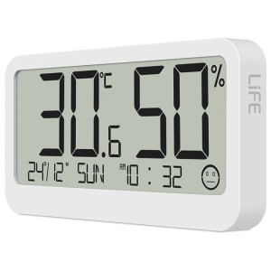 LIFE CONTEMPO PLUS WHITE THERMOMETER and HYRGOMETER