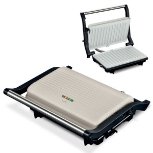 LiFE HERO Warm Grey Series Τοστιέρα με grill πλάκες κεραμικής επίστρωσης, 1000W