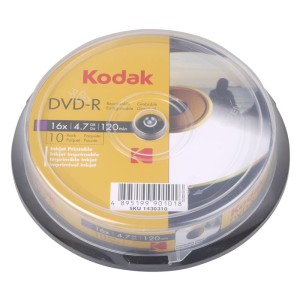KODAK DVD-R Printable 10-Pack 16x 4.7GB